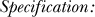 Specification